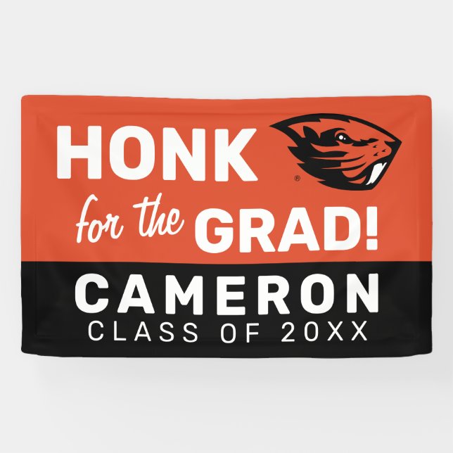 Banderoles Oregon State Beavers | Tête de castor (Horizontal)