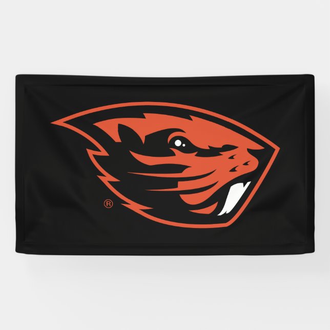 Banderoles Oregon State Beavers | Tête de castor (Horizontal)