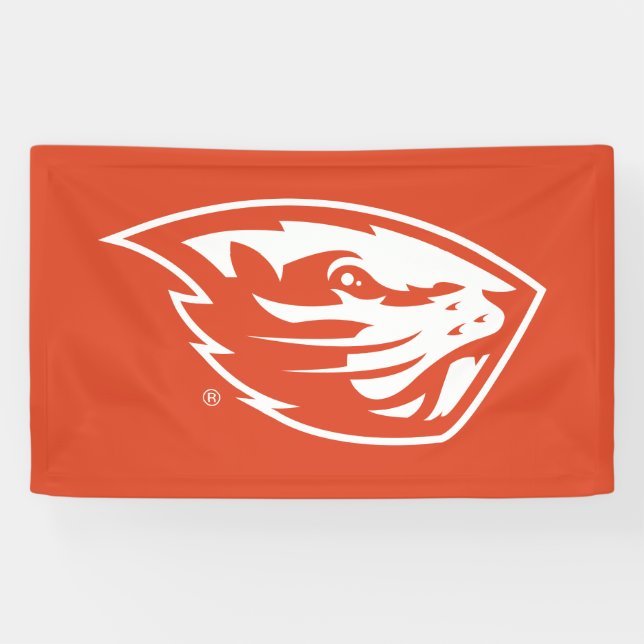 Banderoles Oregon State Beavers | Tête de castor (Horizontal)