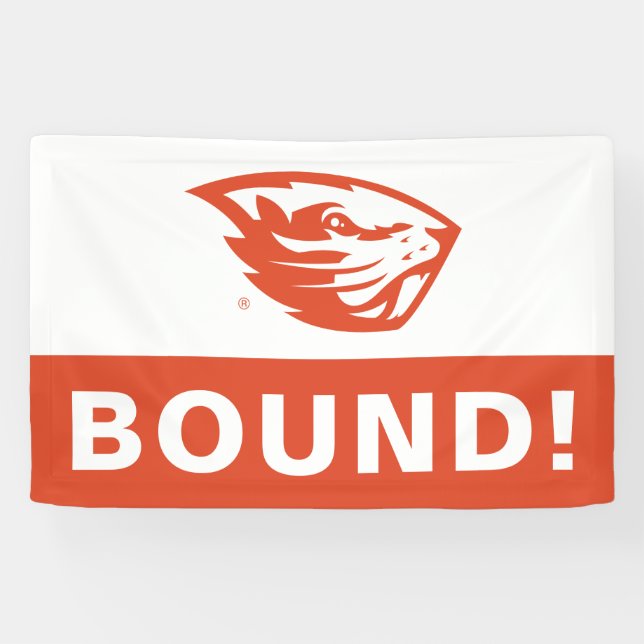 Banderoles Oregon State Beavers | Tête de castor (Horizontal)