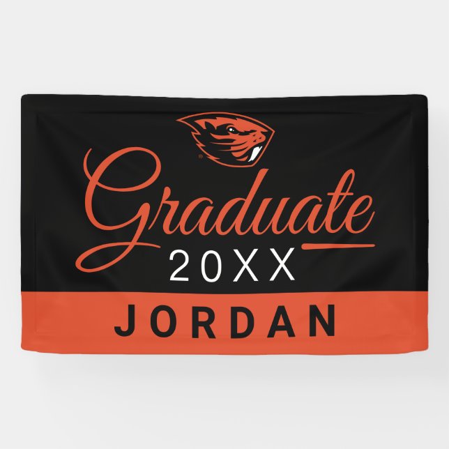 Banderoles Oregon State Beavers | Tête de castor (Horizontal)