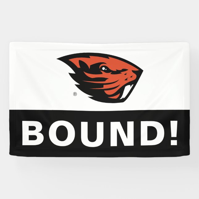 Banderoles Oregon State Beavers | Tête de castor (Horizontal)