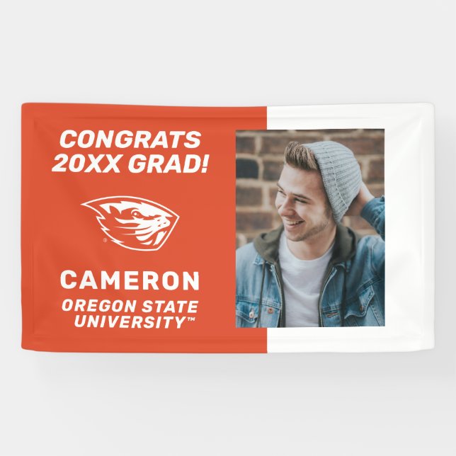 Banderoles Oregon State Beavers | Tête de castor (Horizontal)