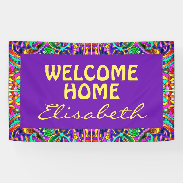 Banderoles Oriental Motif Aquarelle III + vos idées (Horizontal)