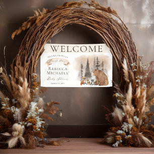 Banderoles Ours des bois  Animaux Baby shower Bearly Wait Boy