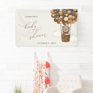 Banderoles Ours en peluche, Ballons Brown, Baby shower d'accu