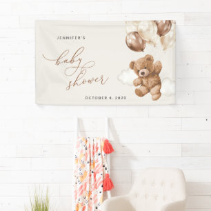 Banderoles Ours en peluche, Ballons Brown, Baby shower d'accu