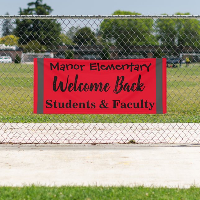 Banderoles Outdoor School Welcome Back Banner (En situation)