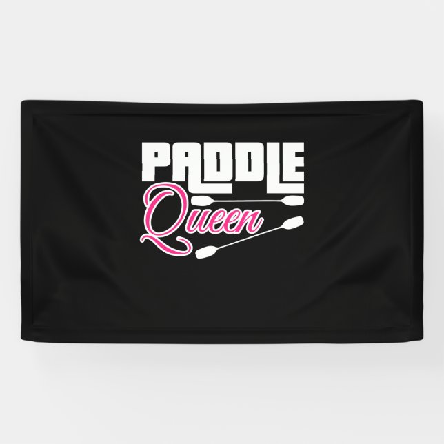 Banderoles Paddle Queen Girl Kayak (Horizontal)