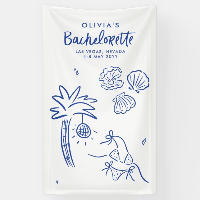 Banderoles Pain grillé dessiné à la main de manière fantaisis (Vertical)