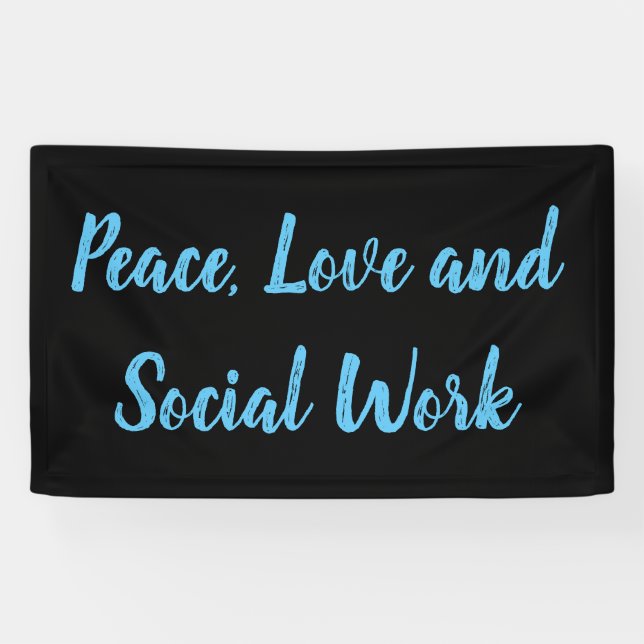 Banderoles Paix, amour et travail social (Horizontal)