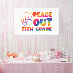 Banderoles Paix dehors T-shirt Tie Dye 11e année