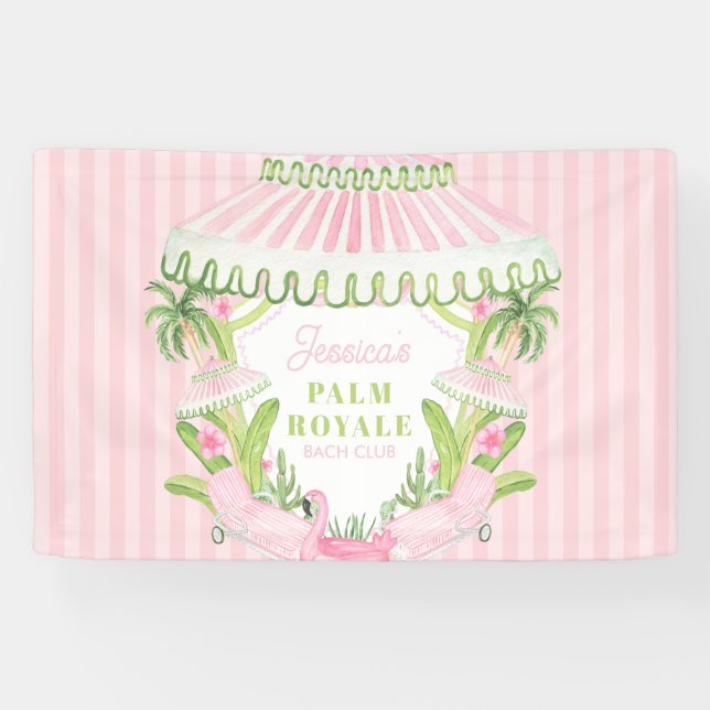 Banderoles Palm Beach Cabana Bach Club | Bachelorette  (Horizontal)
