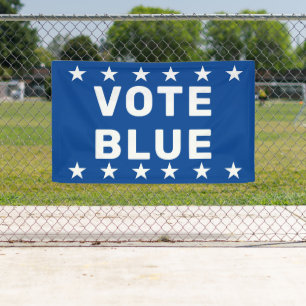 Banderoles Panneau bleu Vote