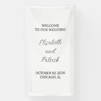 Banderoles Panneau de bienvenue de mariage avec présentoir ba