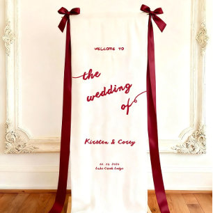 Banderoles Panneau de bienvenue de mariage personnalisé, Pann