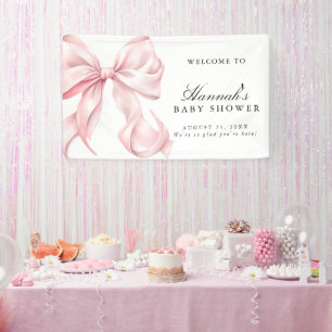 Banderoles Panneau de bienvenue pour Baby Shower Fille Arc-en