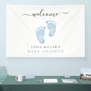 Banderoles Panneau de bienvenue pour Baby Shower Pieds de Béb