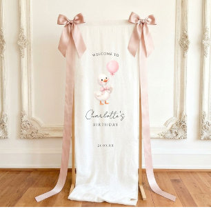 Banderoles Panneau de bienvenue pour Baby Shower Pink Silly G