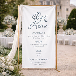 Banderoles Panneau de menu de bar pour mariage au château fra