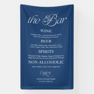 Banderoles Panneau de menu de mariage "The Bar" minimaliste m