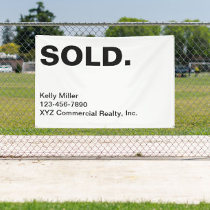 Banderoles Panneau VENDU personnalisé Marketing immobilier co