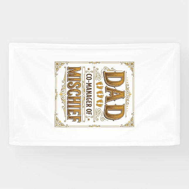 Banderoles Papa Co-gérant de la farce Conception de père drôl (Horizontal)