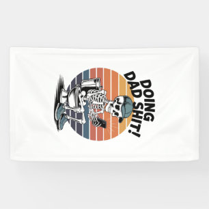 Banderoles Papa Toilette Squelette