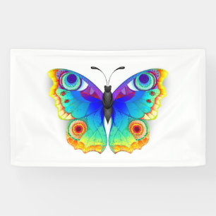 Banderoles Papillon Arc-en-ciel Paon Yeux