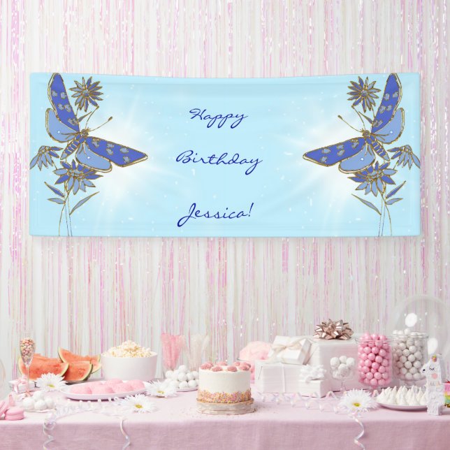Banderoles Papillon Bleu (Fête)