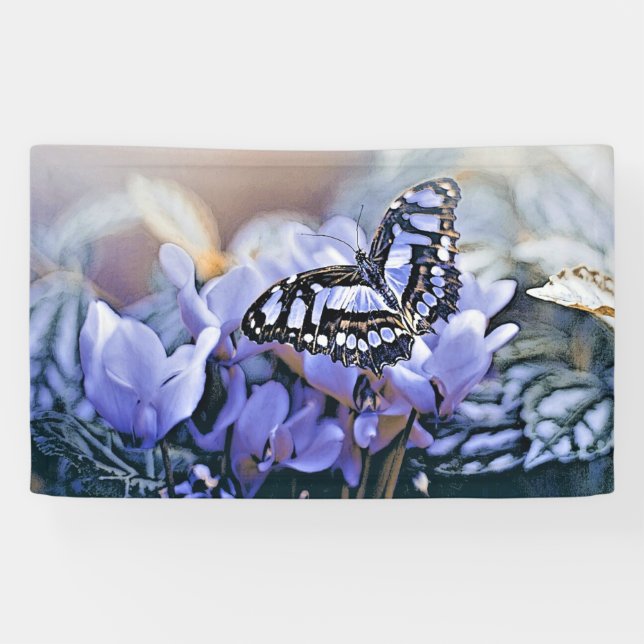 Banderoles Papillon bleu (Horizontal)