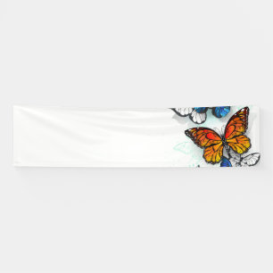 Banderoles Papillons volants Morpho et Monarch