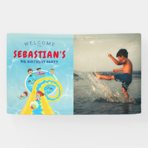 Banderoles Parc aquatique Splash Waterslide Affiche de bienve