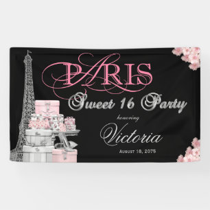 Banderoles Paris Sweet 16 Party