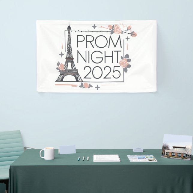 Banderoles Paris-Thème Prom - Elégant design Tour Eiffel (Salon professionnel)
