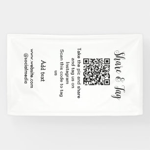 Banderoles Partager et taguer sur Instagram scanner QR ajoute