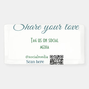 Banderoles Partagez votre étiquette d'amour snap social media