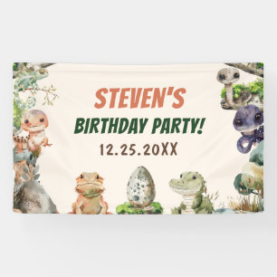 Banderoles Partie Anniversaire de enfant de reptile