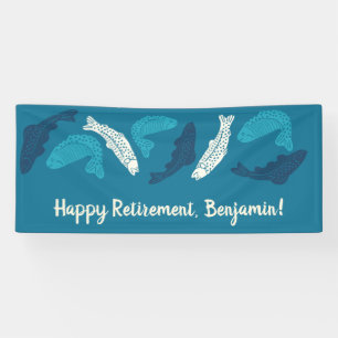 Banderoles Partie de retrait personnalisée de la truite bleu