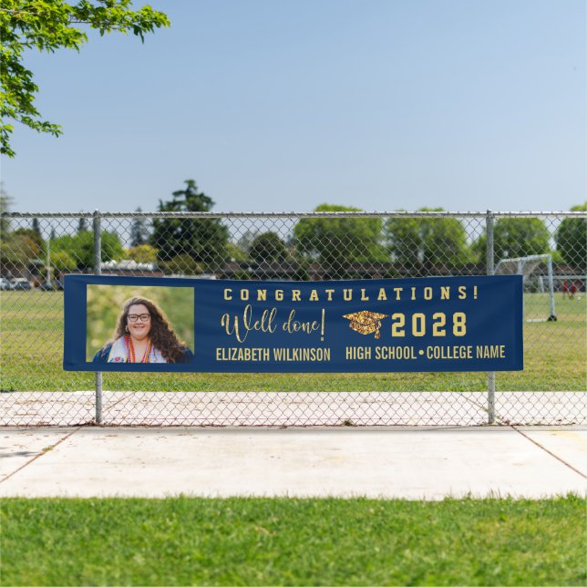 Banderoles Parties scintillant d'or Script Gras Diplôme photo (En situation)