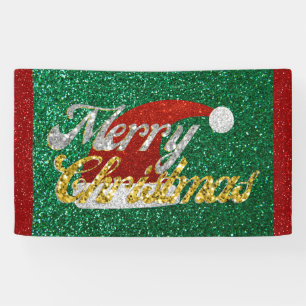 Banderoles Parties scintillant Santa Hat