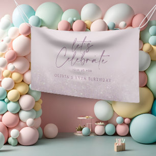 Banderoles Parties scintillant violet Lilac élégant anniversa