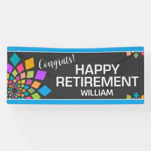 Banderoles Party! Retraite personnalisée colorée et amusante