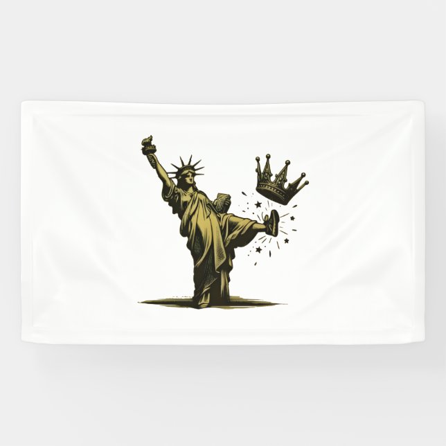 Banderoles Pas de roi dans la liberté d'Amérique Statut Pro D (Horizontal)