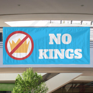 Banderoles PAS DE ROIS ! Anti-Trump Blue OD