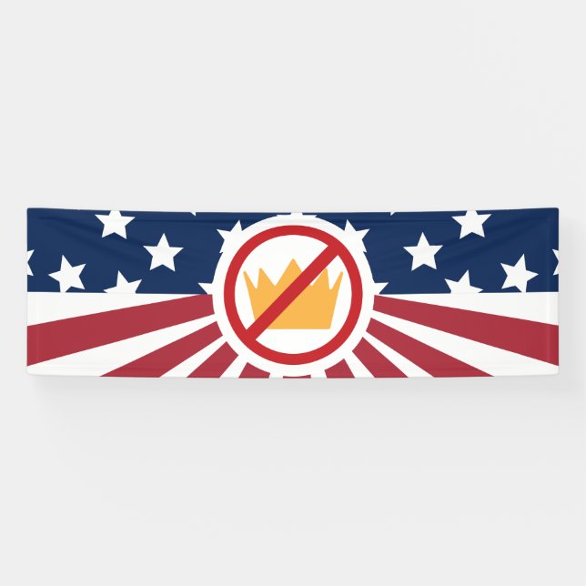 Banderoles PAS DE ROIS ! Le drapeau anti-Trump (Horizontal)