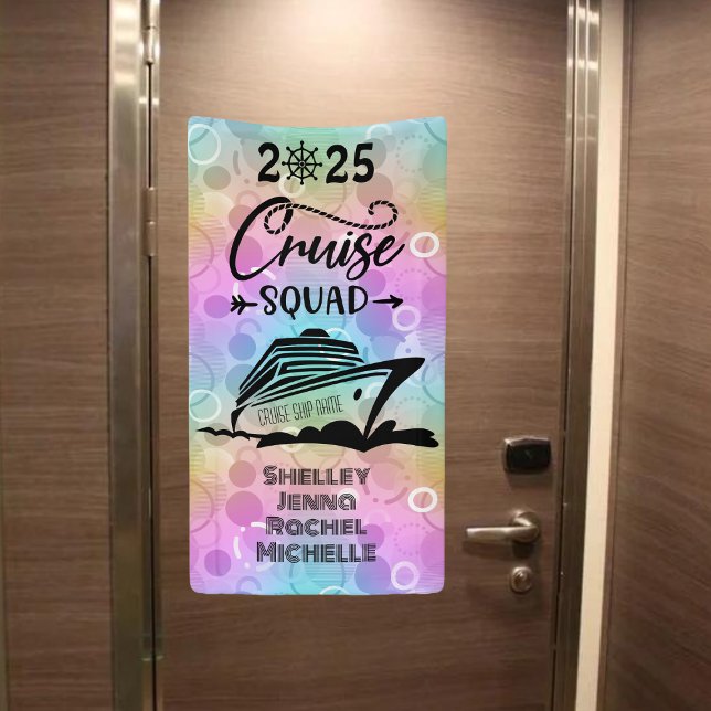 Banderoles Pastel Bubbles Croisière Squad Croisière Porte de  (Créateur téléchargé)