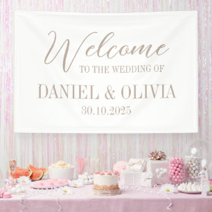 Banderoles Pastel Color Floral Mariage Cartes de sièges