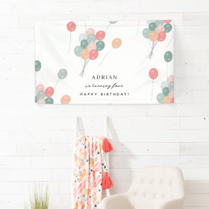 Banderoles Pastel coloré Balloons de fête d'anniversaire mode