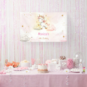 Banderoles Pastel magique Whimsical unicorn anniversaire de e